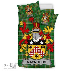 Irish Raynolds Coat of Arms Family Crest Ireland Bedding Set Irish National Tartan Irish County Bedding Set Duvet Covers