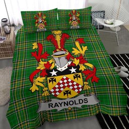 Irish Raynolds Coat of Arms Family Crest Ireland Bedding Set Irish National Tartan Irish County Bedding Set Duvet Covers