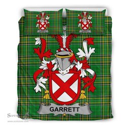 Irish Garrett Coat of Arms Family Crest Ireland Bedding Set Irish National Tartan Irish County Bedding Set Duvet Covers