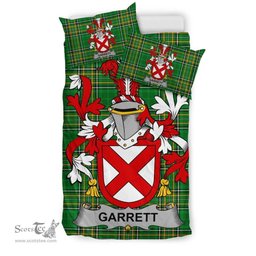 Irish Garrett Coat of Arms Family Crest Ireland Bedding Set Irish National Tartan Irish County Bedding Set Duvet Covers