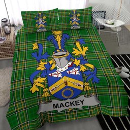 Irish Mackey Coat of Arms Family Crest Ireland Bedding Set Irish National Tartan Irish County Bedding Set Duvet Covers