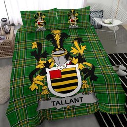 Irish Tallant or Tallon Coat of Arms Family Crest Ireland Bedding Set Irish National Tartan Irish County Bedding Set Duvet Covers