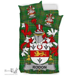 Irish Rodon or Rodden Coat of Arms Family Crest Ireland Bedding Set Irish National Tartan Irish County Bedding Set Duvet Covers