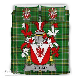 Irish Delap Coat of Arms Family Crest Ireland Bedding Set Irish National Tartan Irish County Bedding Set Duvet Covers
