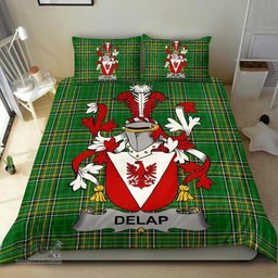 Irish Delap Coat of Arms Family Crest Ireland Bedding Set Irish National Tartan Irish County Bedding Set Duvet Covers
