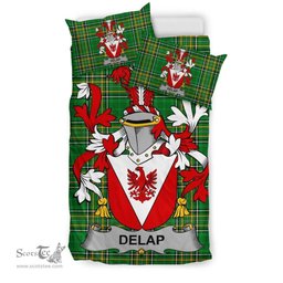 Irish Delap Coat of Arms Family Crest Ireland Bedding Set Irish National Tartan Irish County Bedding Set Duvet Covers