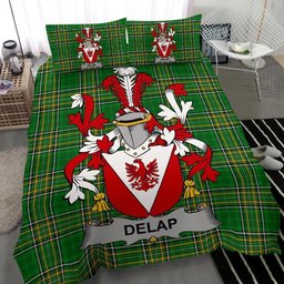 Irish Delap Coat of Arms Family Crest Ireland Bedding Set Irish National Tartan Irish County Bedding Set Duvet Covers