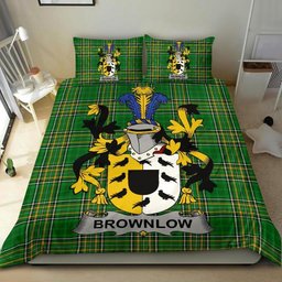Irish Brownlow Coat of Arms Family Crest Ireland Bedding Set Irish National Tartan Irish County Bedding Set Duvet Covers