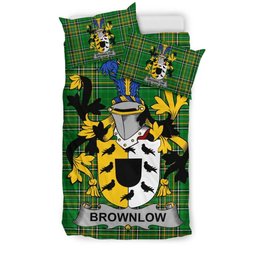 Irish Brownlow Coat of Arms Family Crest Ireland Bedding Set Irish National Tartan Irish County Bedding Set Duvet Covers