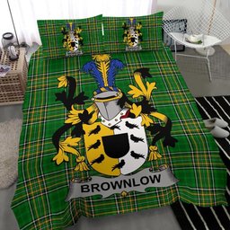Irish Brownlow Coat of Arms Family Crest Ireland Bedding Set Irish National Tartan Irish County Bedding Set Duvet Covers