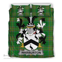 Irish Warburton Coat of Arms Family Crest Ireland Bedding Set Irish National Tartan Irish County Bedding Set Duvet Covers