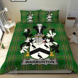Irish Warburton Coat of Arms Family Crest Ireland Bedding Set Irish National Tartan Irish County Bedding Set Duvet Covers