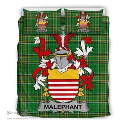 Irish Malaphant Coat of Arms Family Crest Ireland Bedding Set Irish National Tartan Irish County Bedding Set Duvet Covers