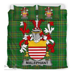 Irish Malaphant Coat of Arms Family Crest Ireland Bedding Set Irish National Tartan Irish County Bedding Set Duvet Covers