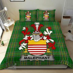 Irish Malaphant Coat of Arms Family Crest Ireland Bedding Set Irish National Tartan Irish County Bedding Set Duvet Covers
