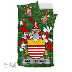 Irish Malaphant Coat of Arms Family Crest Ireland Bedding Set Irish National Tartan Irish County Bedding Set Duvet Covers