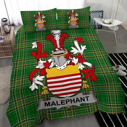Irish Malaphant Coat of Arms Family Crest Ireland Bedding Set Irish National Tartan Irish County Bedding Set Duvet Covers