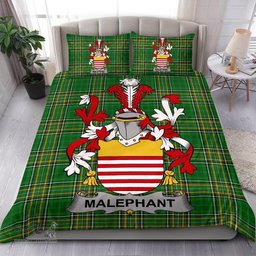 Irish Malaphant Coat of Arms Family Crest Ireland Bedding Set Irish National Tartan Irish County Bedding Set Duvet Covers
