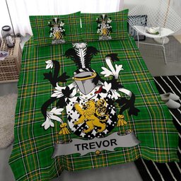 Irish Trevor Coat of Arms Family Crest Ireland Bedding Set Irish National Tartan Irish County Bedding Set Duvet Covers