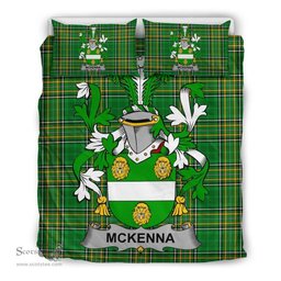 Irish McKenna or Kennagh Coat of Arms Family Crest Ireland Bedding Set Irish National Tartan Irish County Bedding Set Duvet Covers