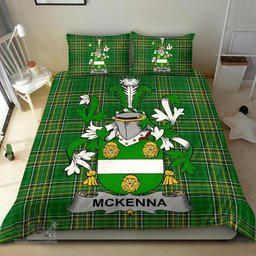 Irish McKenna or Kennagh Coat of Arms Family Crest Ireland Bedding Set Irish National Tartan Irish County Bedding Set Duvet Covers