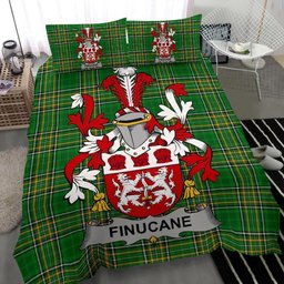 Irish Finucane or McFinucane Coat of Arms Family Crest Ireland Bedding Set Irish National Tartan Irish County Bedding Set Duvet Covers