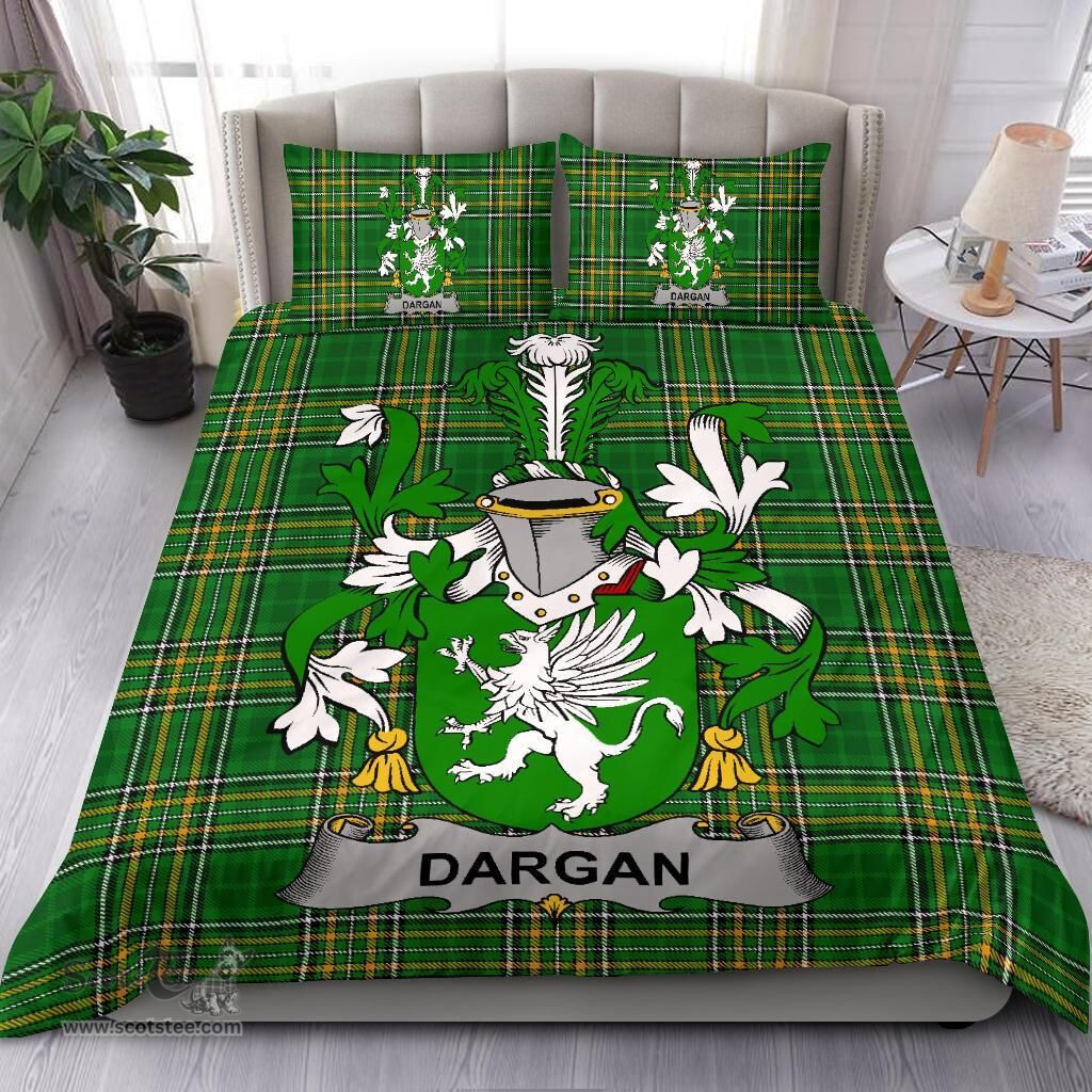 Irish Dargan or McDeargan Coat of Arms Family Crest Ireland Bedding Set Irish National Tartan Irish County Bedding Set Duvet Covers