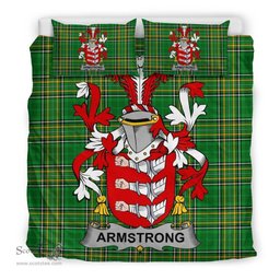 Irish Armstrong Coat of Arms Family Crest Ireland Bedding Set Irish National Tartan Irish County Bedding Set Duvet Covers