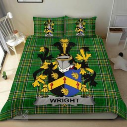 Irish Wright Coat of Arms Family Crest Ireland Bedding Set Irish National Tartan Irish County Bedding Set Duvet Covers