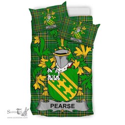 Irish Pearse Coat of Arms Family Crest Ireland Bedding Set Irish National Tartan Irish County Bedding Set Duvet Covers