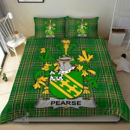 Irish Pearse Coat of Arms Family Crest Ireland Bedding Set Irish National Tartan Irish County Bedding Set Duvet Covers