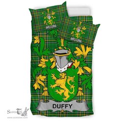 Irish Duffy or O'Duffy Coat of Arms Family Crest Ireland Bedding Set Irish National Tartan Irish County Bedding Set Duvet Covers