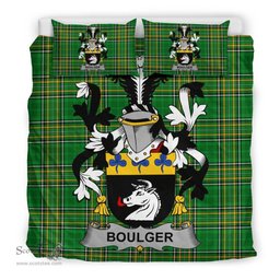 Irish Boulger or O'Bolger Coat of Arms Family Crest Ireland Bedding Set Irish National Tartan Irish County Bedding Set Duvet Covers