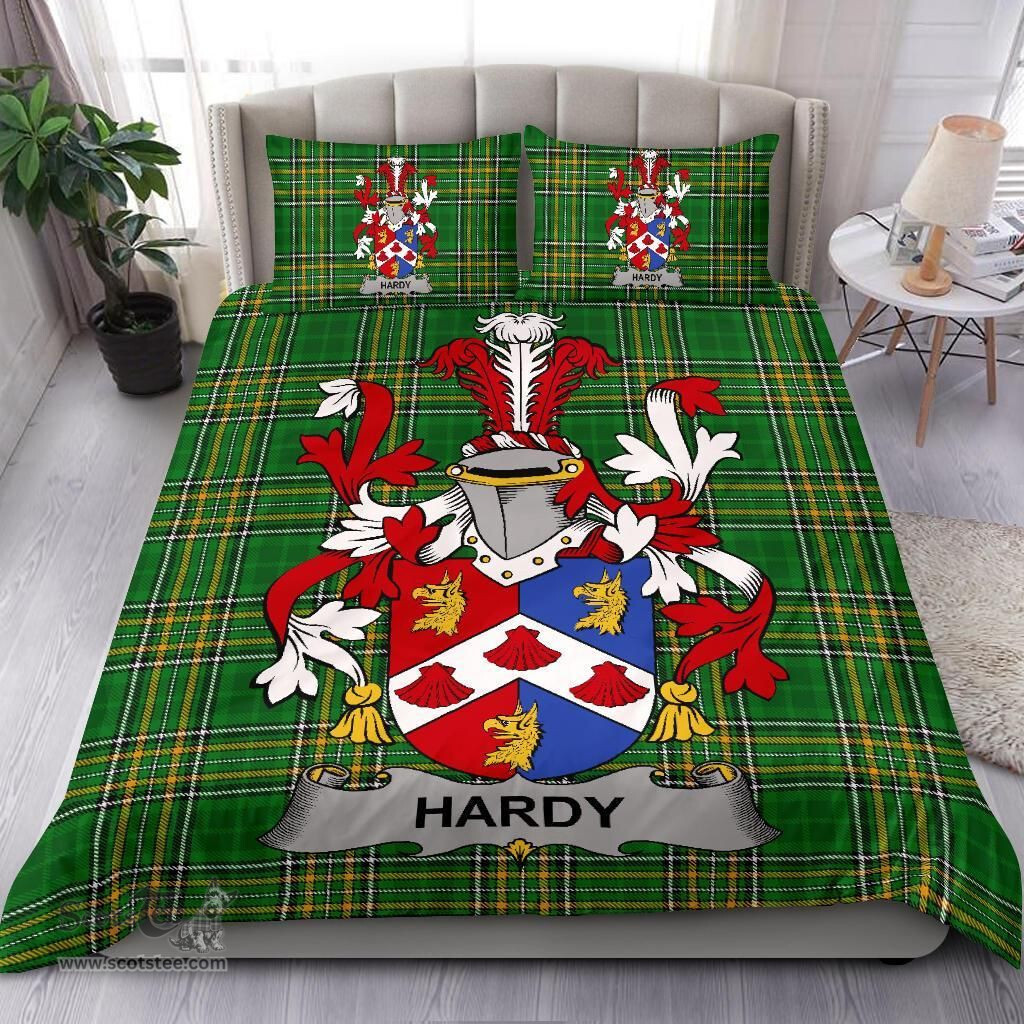 Irish Hardy Coat of Arms Family Crest Ireland Bedding Set Irish National Tartan Irish County Bedding Set Duvet Covers