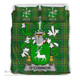 Irish Connor or O'Connor (Corcomroe) Coat of Arms Family Crest Ireland Bedding Set Irish National Tartan Irish County Bedding Set Duvet Covers
