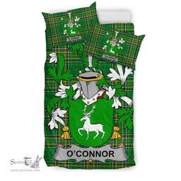 Irish Connor or O'Connor (Corcomroe) Coat of Arms Family Crest Ireland Bedding Set Irish National Tartan Irish County Bedding Set Duvet Covers