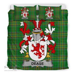 Irish Dease Coat of Arms Family Crest Ireland Bedding Set Irish National Tartan Irish County Bedding Set Duvet Covers