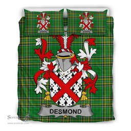 Irish Desmond Coat of Arms Family Crest Ireland Bedding Set Irish National Tartan Irish County Bedding Set Duvet Covers