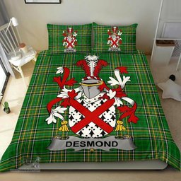 Irish Desmond Coat of Arms Family Crest Ireland Bedding Set Irish National Tartan Irish County Bedding Set Duvet Covers