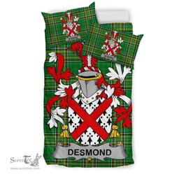 Irish Desmond Coat of Arms Family Crest Ireland Bedding Set Irish National Tartan Irish County Bedding Set Duvet Covers
