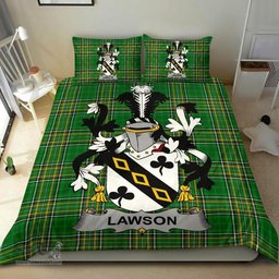 Irish Lawson Coat of Arms Family Crest Ireland Bedding Set Irish National Tartan Irish County Bedding Set Duvet Covers