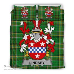 Irish Lindsey Coat of Arms Family Crest Ireland Bedding Set Irish National Tartan Irish County Bedding Set Duvet Covers