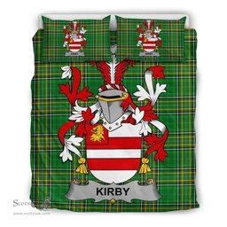 Irish Kirby or O'Kirby Coat of Arms Family Crest Ireland Bedding Set Irish National Tartan Irish County Bedding Set Duvet Covers