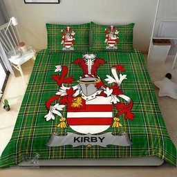 Irish Kirby or O'Kirby Coat of Arms Family Crest Ireland Bedding Set Irish National Tartan Irish County Bedding Set Duvet Covers