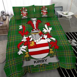 Irish Kirby or O'Kirby Coat of Arms Family Crest Ireland Bedding Set Irish National Tartan Irish County Bedding Set Duvet Covers