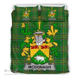 Irish McDonagh or McDonogh Coat of Arms Family Crest Ireland Bedding Set Irish National Tartan Irish County Bedding Set Duvet Covers