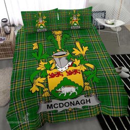 Irish McDonagh or McDonogh Coat of Arms Family Crest Ireland Bedding Set Irish National Tartan Irish County Bedding Set Duvet Covers