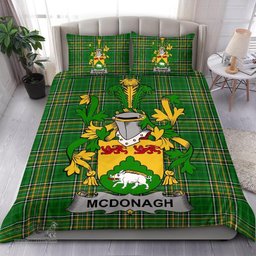 Irish McDonagh or McDonogh Coat of Arms Family Crest Ireland Bedding Set Irish National Tartan Irish County Bedding Set Duvet Covers