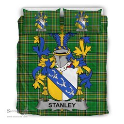 Irish Stanley Coat of Arms Family Crest Ireland Bedding Set Irish National Tartan Irish County Bedding Set Duvet Covers