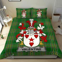 Irish Valentine Coat of Arms Family Crest Ireland Bedding Set Irish National Tartan Irish County Bedding Set Duvet Covers